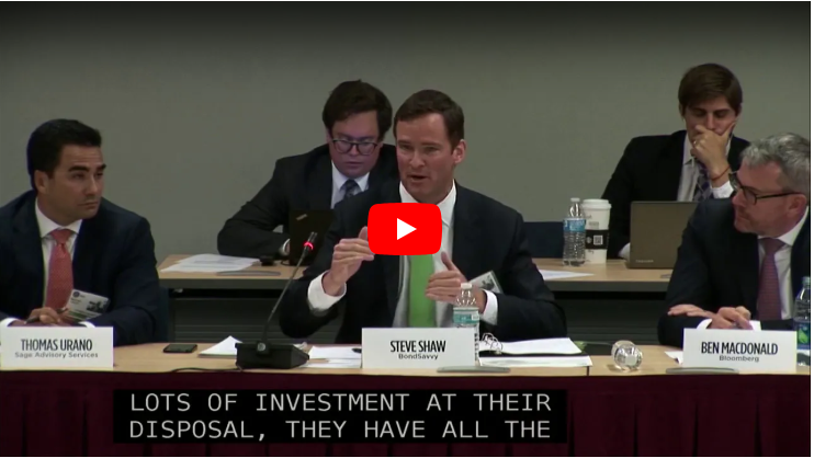 Steve Shaw Presents to SEC on Corporate Bond Investing for Retail Investors