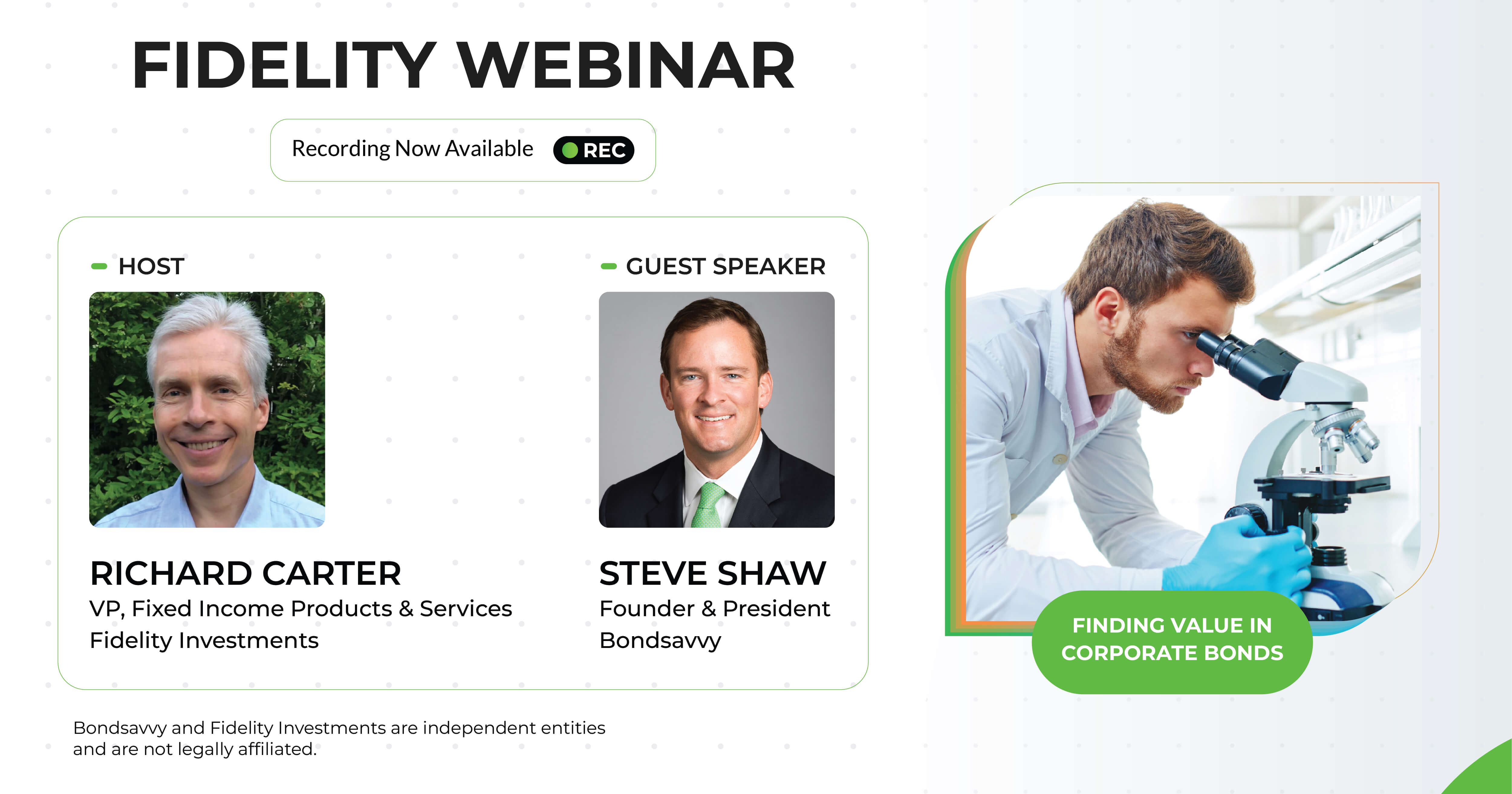 View Recording of Finding Value in Corporate Bonds, a Fidelity Webinar on Demand - Bondsavvy